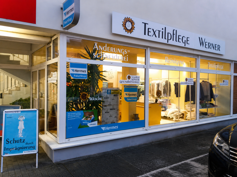 Eingang Annahmestelle Textilpflege Werner Hauptsitz Bautzen